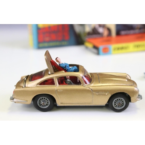 1386 - Boxed Corgi 261 James Bond 007 Aston Martin DB5 diecast model with ejector figure and secret instruc... 