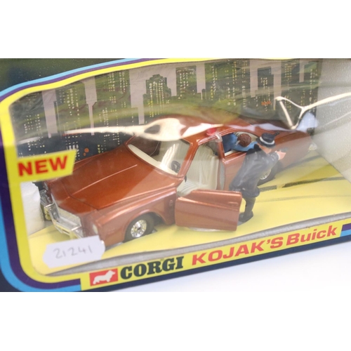 1389 - Boxed Corgi 290 Kojak's Buick diecast model complete with figure, diecast ex, box vg with small part... 