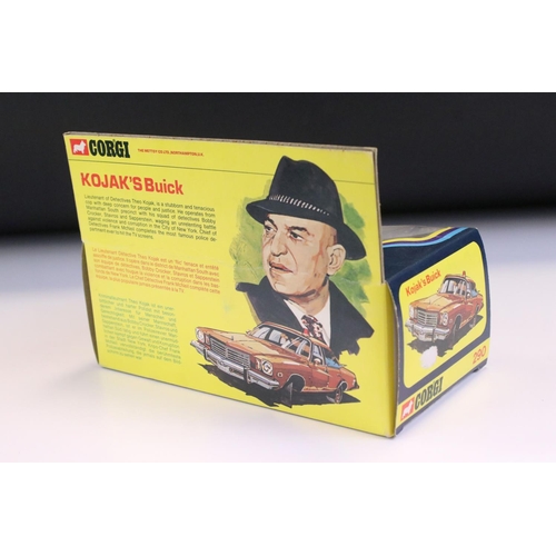 1389 - Boxed Corgi 290 Kojak's Buick diecast model complete with figure, diecast ex, box vg with small part... 