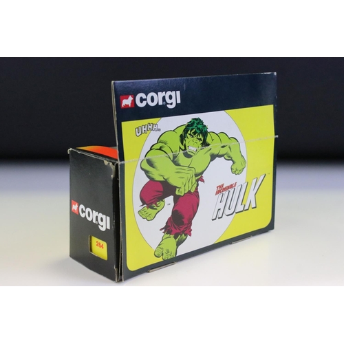 1390 - Boxed Corgi 264 The Incredible Hulk diecast model complete with figure, diecast excellent, a touch o... 