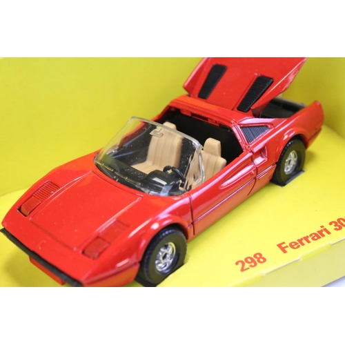 1394 - Boxed Corgi 298 Magnum PI Ferrari 308 GTS diecast model, diecast ex, box with creasing to backing ca... 