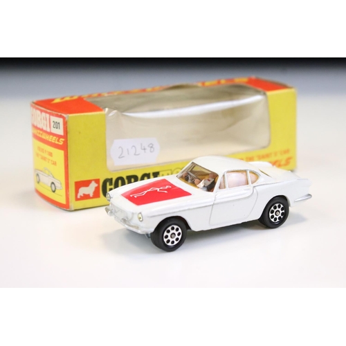 1398 - Boxed Corgi Whizzwheels 201 The Saint's Car Volvo P 1800 diecast model, red bonnet version, diecast ... 