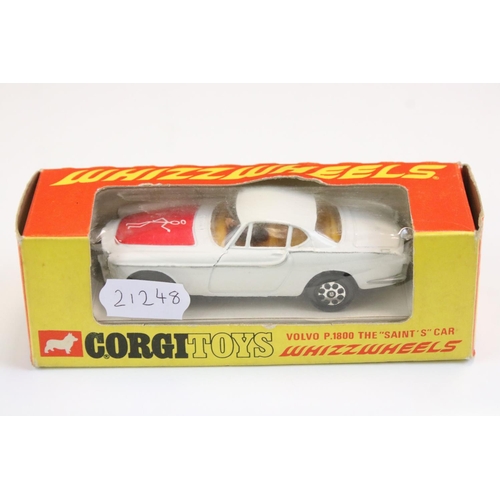 1398 - Boxed Corgi Whizzwheels 201 The Saint's Car Volvo P 1800 diecast model, red bonnet version, diecast ... 