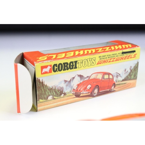 1399 - Three boxed Corgi Whizzwheels diecast models to include 383 Volkswagen 1200 Beetle in orange, 371 Po... 