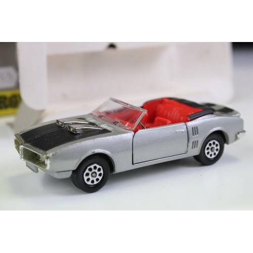 1400 - Boxed Corgi Whizzwheels 343 Pontiac Firebird diecast model 7in silver with black, red interior, mini... 