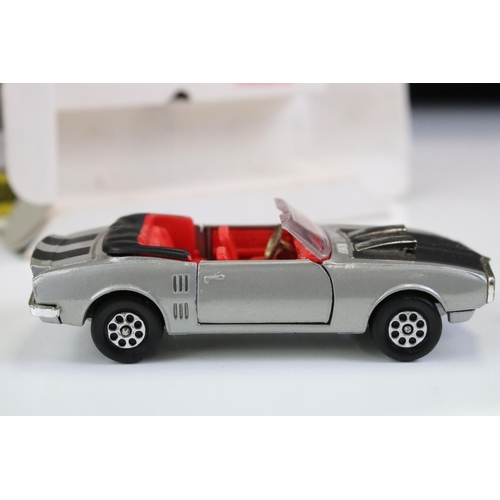 1400 - Boxed Corgi Whizzwheels 343 Pontiac Firebird diecast model 7in silver with black, red interior, mini... 