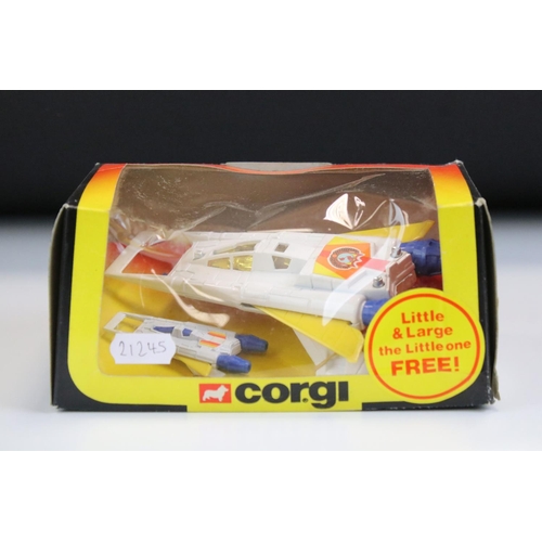 1401 - Boxed Corgi 1363 Buck Rogers Starfighter diecast model, complete, diecast excellent, box vg with squ... 