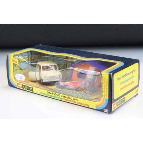 1405 - Boxed Corgi 38 Mini 1000 Camping Set diecast model complete with figures, appears to be unremoved fr... 