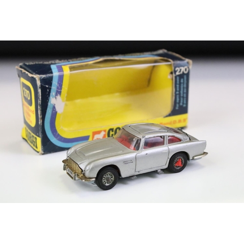 1406 - Boxed Corgi 270 James Bond 007 DB5 with secret instructions, diecast gd with a few paint chips, box ... 