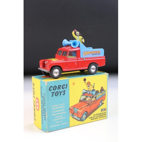 1407 - Boxed Corgi 487 Chipperfields Circus Land Rover Parade Vehicle diecast model, with figure, diecase h... 