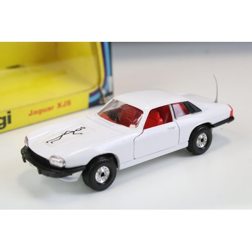 1408 - Boxed Corgi 320 The Saint Jaguar XJS diecast model, diecast ex, box gd with reglue required, small t... 