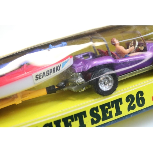 1409 - Boxed Corgi Gift Set 26 Beach Buggy and Sailing Boat diecast model complete and excellent with gd-vg... 