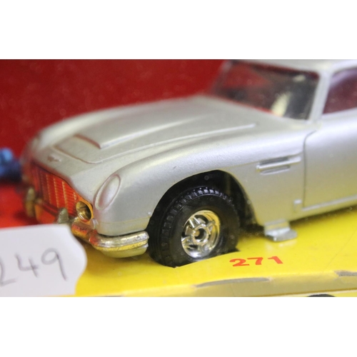 1412 - Boxed Corgi 271 James Bond 007 Aston Martin diecast model, diecast excellent with 2 x ejector figure... 