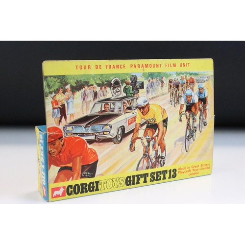 1414 - Boxed Corgi Gift Set 13 Renault R16 Tour De France Paramount Film Unit diecast model set, complete a... 