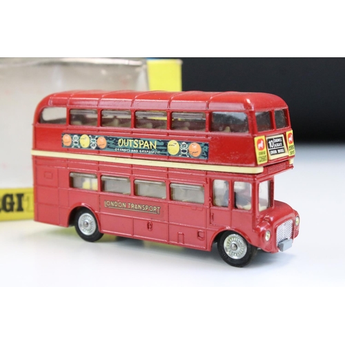 1415 - Two boxed Corgi 468 London Transport Routemaster Bus diecast models, both variant boxes and decals, ... 