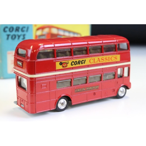 1415 - Two boxed Corgi 468 London Transport Routemaster Bus diecast models, both variant boxes and decals, ... 