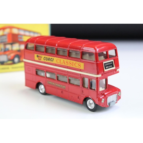 1415 - Two boxed Corgi 468 London Transport Routemaster Bus diecast models, both variant boxes and decals, ... 