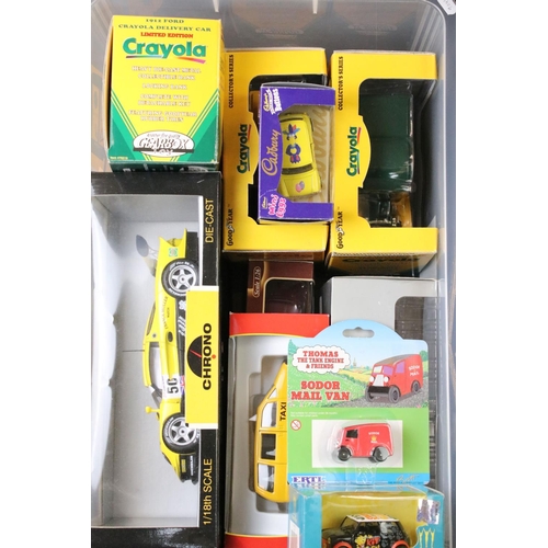 1199 - Around 38 boxed diecast models to include Crayola, Chrono. Corgi, Atlas Dinky, Burago, Vanguards etc... 