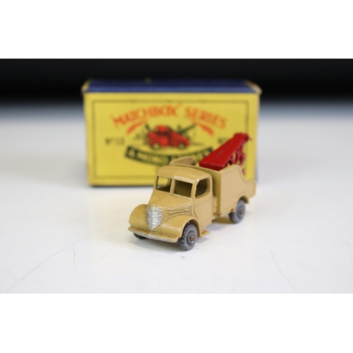 1294 - 12 Boxed Matchbox 75 Series diecast models to include 42 Evening News Van, 73 RAF Pressure Refueller... 