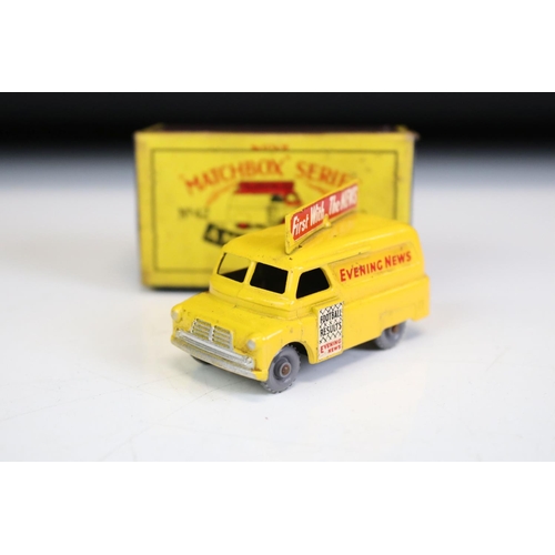 1294 - 12 Boxed Matchbox 75 Series diecast models to include 42 Evening News Van, 73 RAF Pressure Refueller... 