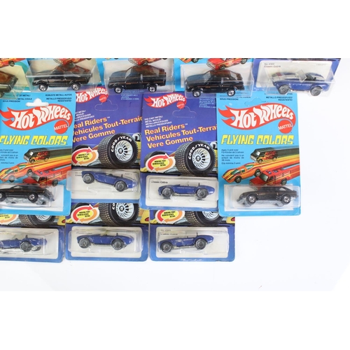 1296 - Ex Shop Stock - 14 Carded 1970/80s Mattel Hot Wheels diecast models to include 6 x Flying Colours Fo... 