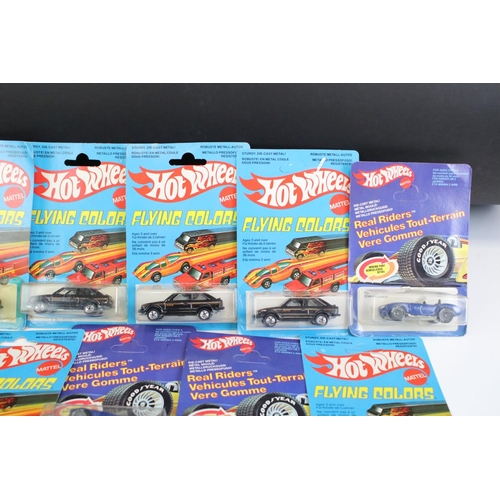 1296 - Ex Shop Stock - 14 Carded 1970/80s Mattel Hot Wheels diecast models to include 6 x Flying Colours Fo... 