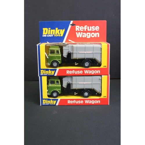 1319 - Ex Shop Stock Dinky - 18 Boxed Dinky 978 Refuse Wagon diecast models, all ex