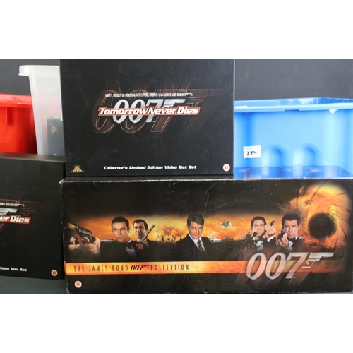 284 - James Bond - 20 Boxed ' Tomorrow Never Dies ' Collector's Limited Edition Video 2-Part VHS Box Sets ... 