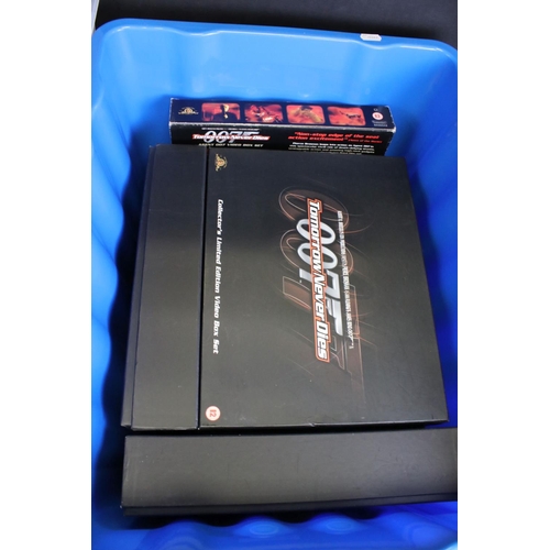 284 - James Bond - 20 Boxed ' Tomorrow Never Dies ' Collector's Limited Edition Video 2-Part VHS Box Sets ... 