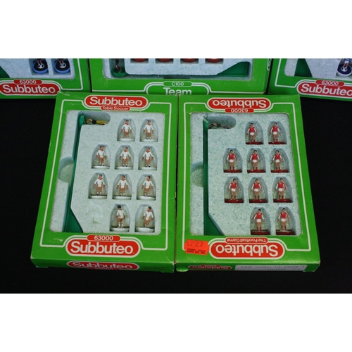 318 - Subbuteo - Four boxed LW teams to include Arsenal, Cheslea, England, Argentina, QPR, France, Liverpo... 