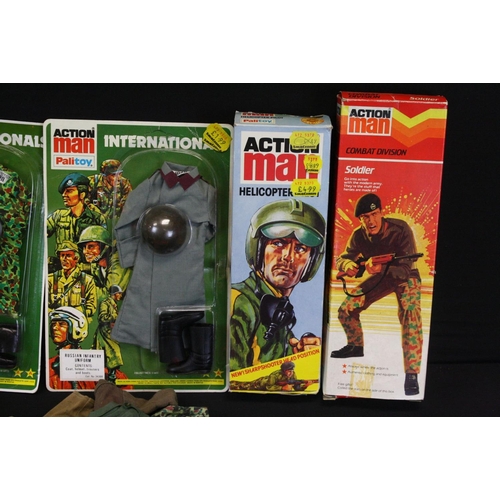 326 - Action Man - Three boxed Palitoy Action Man figures to include Helicopter Pilot, Combat Division Sol... 