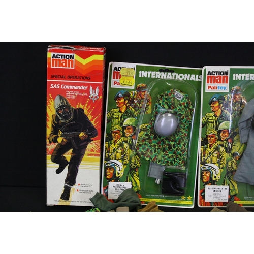 326 - Action Man - Three boxed Palitoy Action Man figures to include Helicopter Pilot, Combat Division Sol... 