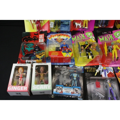 335 - Group of carded figures to include 8 x Kenner The Mask, 6 x Spice Girls, Star Wars The Power of the ... 