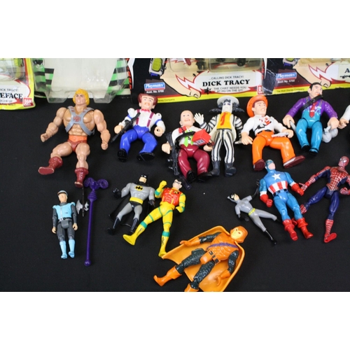 340 - Collection of 1980s onwards action figures to include 8 x Playmates Dick Tracy (all with opened card... 