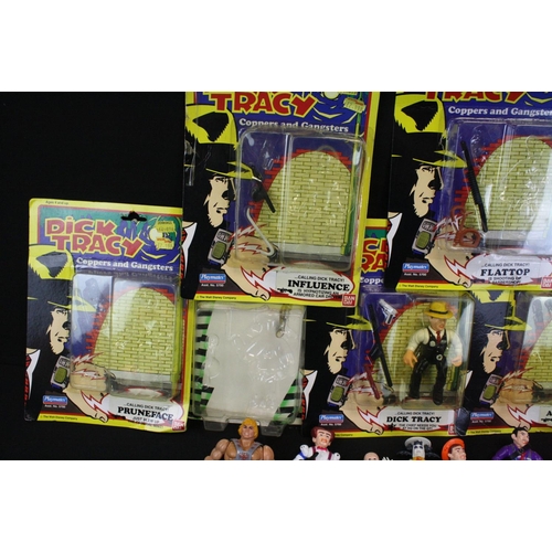 340 - Collection of 1980s onwards action figures to include 8 x Playmates Dick Tracy (all with opened card... 