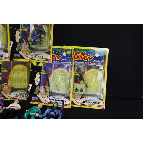 340 - Collection of 1980s onwards action figures to include 8 x Playmates Dick Tracy (all with opened card... 