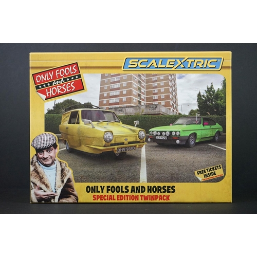 1283 - Boxed Scalextric Special Edition C4179A Only Fools and Horses Twin Pack slot car set. Models ex, box... 