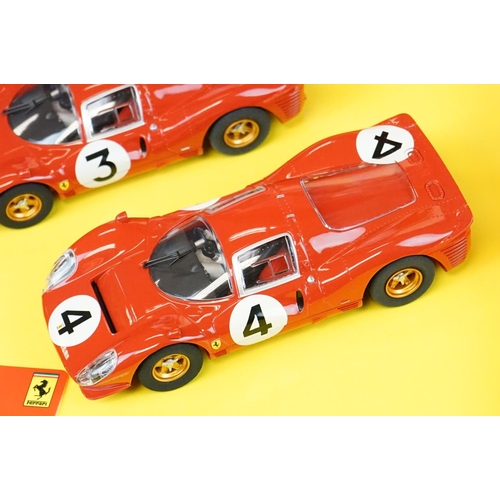 1285 - Boxed Scalextric Ferrari 330/P4 Monza 1967 ltd edn two-part slot car set, no. 0981 of 5000 produced.... 