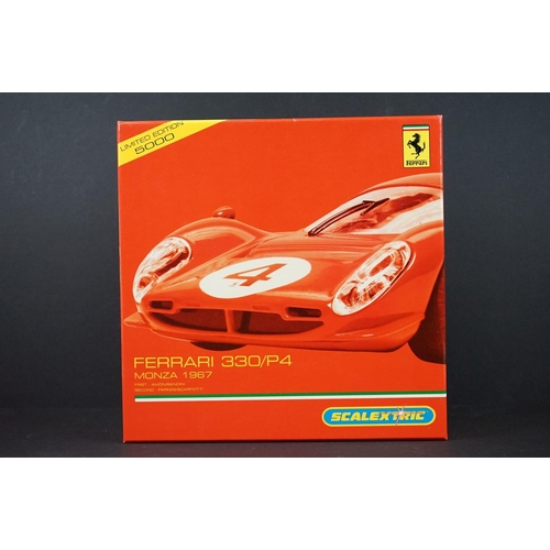 1285 - Boxed Scalextric Ferrari 330/P4 Monza 1967 ltd edn two-part slot car set, no. 0981 of 5000 produced.... 