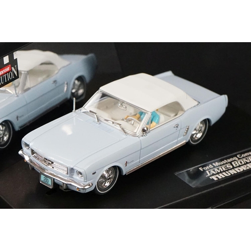 1286 - Two Cased Carrera Evolution James Bond 007 slot cars to include 25737 Goldfinger Ford Mustang Conver... 