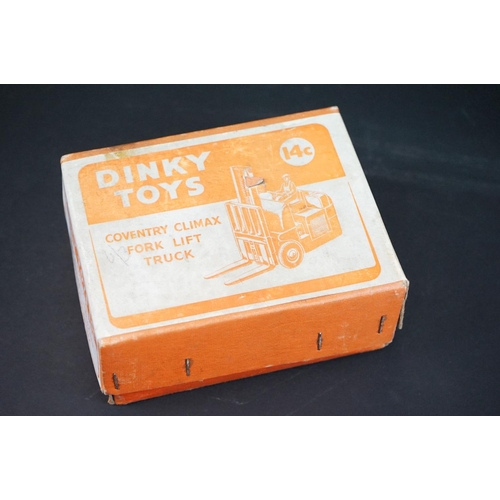 1288 - Six boxed Dinky diecast models to include 25X Breakdown Lorry, 14C Coventry Climax Fork Lift Truck, ... 