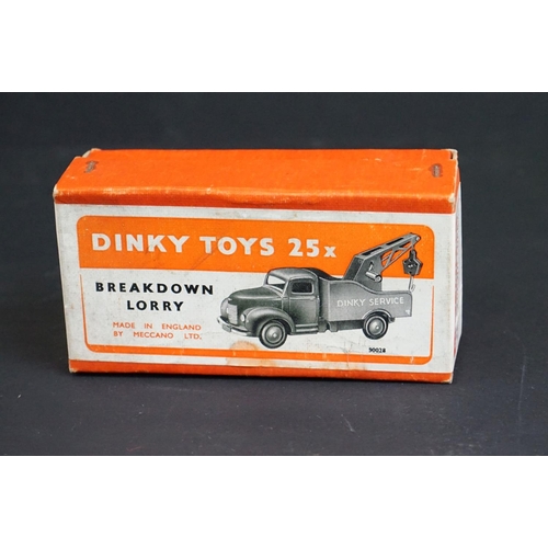 1288 - Six boxed Dinky diecast models to include 25X Breakdown Lorry, 14C Coventry Climax Fork Lift Truck, ... 