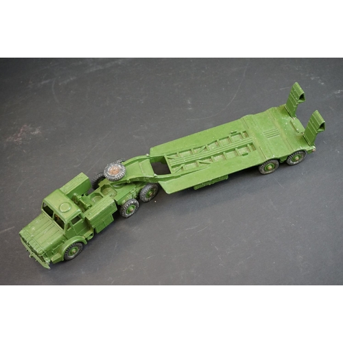 1291 - Three boxed Dinky Supertoys diecast military models to include 660 Tank Transporter (yellow box lid)... 