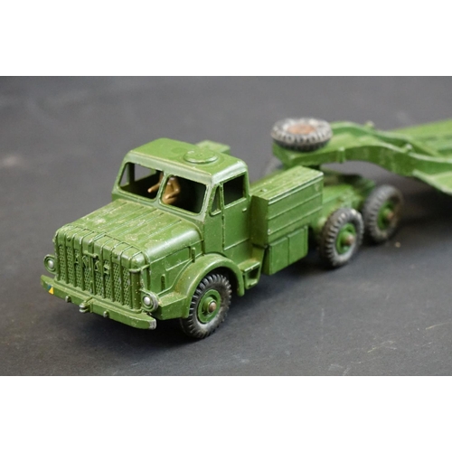 1291 - Three boxed Dinky Supertoys diecast military models to include 660 Tank Transporter (yellow box lid)... 