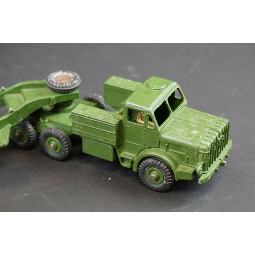 1291 - Three boxed Dinky Supertoys diecast military models to include 660 Tank Transporter (yellow box lid)... 