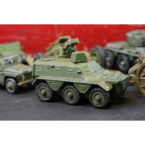 1291 - Three boxed Dinky Supertoys diecast military models to include 660 Tank Transporter (yellow box lid)... 