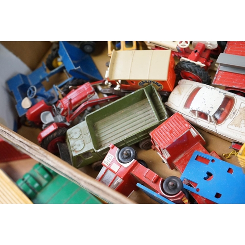 1292 - Around 50 mostly mid 20th C play worn diecast models to include Dinky, Corgi and Crescent Toys, feat... 