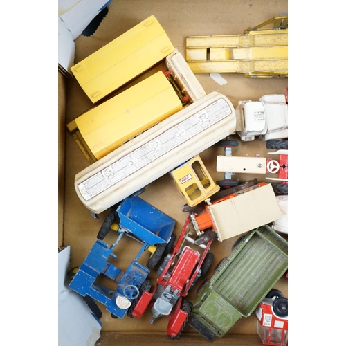 1292 - Around 50 mostly mid 20th C play worn diecast models to include Dinky, Corgi and Crescent Toys, feat... 