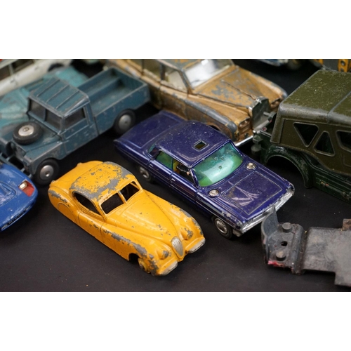 1293A - Over 40 mid 20th C play worn diecast models to include Dinky, Corgi, Matchbox, Britains and Budgie e... 