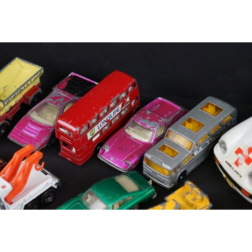 1293B - Around 65 mostly mid 20th C play worn diecast models to include Dinky, Corgi, Budgie and Matchbox ex... 